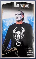 Sting from AEW - Unrivaled - Exclusives manufactured by Jazwares [Back]