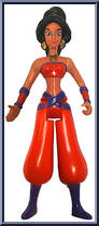Jasmine (with Lago) from Aladdin - TV Series - Basic Series manufactured by Mattel [Loose]