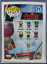 Vision (Metallic) from Avengers - Avengers Age of Ultron Pop! manufactured by Funko [Back]