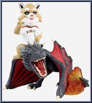 Arizona Diamondbacks D Baxter The Bobcat (Game Of Thrones Mascot On Fire Dragon) from Baseball - Player Bobbles manufactured by Foco [Loose]