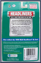 Mark McGwire from Baseball Headliners - 1999 Season manufactured by Corinthian [Back]