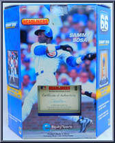 Sammy Sosa (Commemorative) from Baseball Headliners - 1999 Season - XL manufactured by Corinthian [Back]