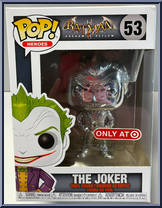 Joker (Silver Chrome) from Batman - Batman Arkham Asylum Pop! manufactured by Funko [Front]