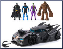 Crusader Batmobile + 4 Figures from Batman - Basic Series manufactured by Spinmaster [Loose]