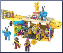 Yellow Submarine from Beatles Yellow Submarine - Vehicles manufactured by K'nex [Loose]