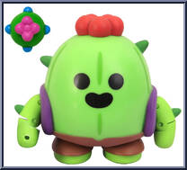 Spike the Cactus from Brawl Stars - Line Friends - 4" Scale manufactured by PMI Trading [Loose]