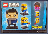 Stuart #105 / Gru #104 / Otto #106 from BrickHeadz - Minions manufactured by Lego [Back]