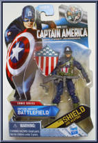 Captain America (Battlefield) from Captain America - The First Avenger - Comic manufactured by Hasbro [Front]