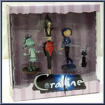 Coraline, Other Mother, Cat, Ghost Child from Coraline - PVC Sets manufactured by Neca [Front]