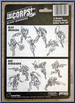 Blue Bruiser #2 from Corps! - Blade Warriors manufactured by Lanard Toys [Back]