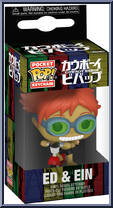 Ed and Ein (Scooter) from Cowboy Bebop - Pop! Keychains manufactured by Funko [Front]