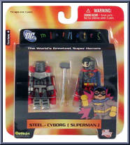 Steel / Cyborg Superman from DC Minimates - Series 4 manufactured by Diamond Select [Front]