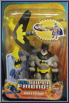 Batman (Throwing Action) (Gray Suit / Black Cape)  from DC Super Friends - Basic Series manufactured by Mattel [Front]