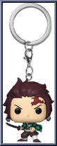 Tanjiro Kamado (Battle Wounds) from Demon Slayer - Pop! Keychains manufactured by Funko [Loose]