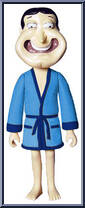 Quagmire (Blue Bathrobe) from Family Guy - Series 8 manufactured by Mezco [Loose]