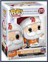 Buccaneers Santa (Throwing) from Football - Holiday Pop! manufactured by Funko [Front]