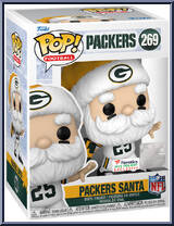 Packers Santa (Throwing) from Football - Holiday Pop! manufactured by Funko [Front]
