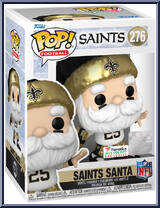 Saints Santa (Throwing) from Football - Holiday Pop! manufactured by Funko [Front]