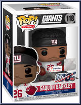 Saquon Barkley (White Jersey) from Football - Pop! Vinyl Figures manufactured by Funko [Front]