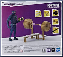 Meowscles (Shadow) from Fortnite - Victory Royale manufactured by Hasbro [Back]