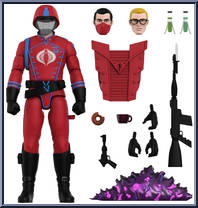 Cobra Crimson Guard (Cartoon) from G.I. Joe - Ultimates manufactured by Super7 [Loose]