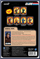 General Hawk from G.I. Joe - ReAction Figures manufactured by Super7 [Back]