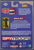 Flint vs. Black Out from G.I. Joe vs. Cobra - Spy Troops manufactured by Hasbro [Back]