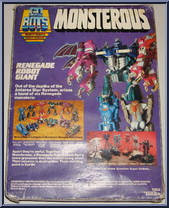 Monsterous Gift Set from Go-Bots - Monsterous manufactured by Tonka [Back]