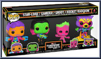 Star-Lord / Gamora / Groot / Rocket Raccoon (Blacklight) from Guardians of the Galaxy - Volume 2 - Pop! Sets manufactured by Funko [Front]