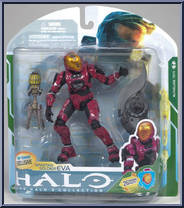Spartan Soldier EVA (Crimson) from Halo 3 - Series 5 - Equipment Edition manufactured by McFarlane [Front]