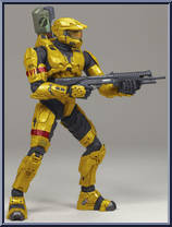 Spartan Soldier Mark VI (Gold) from Halo 3 - Series 2 - Multiplayer manufactured by McFarlane [Loose]