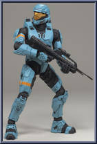 Spartan Soldier ODST (Cyan) from Halo 3 - Series 2 - Multiplayer manufactured by McFarlane [Loose]