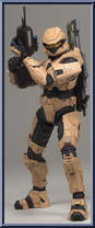Spartan Soldier Scout (Tan) (Mass) from Halo 3 - Series 2 - Multiplayer manufactured by McFarlane [Loose]
