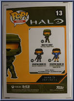 Master Chief (with MA40 Assault Rifle) from Halo - Pop! Vinyl Figures manufactured by Funko [Back]