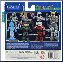 Shipmaster (Rtas 'Vadam) / Brute War Chieftain from Halo - Minimates - Toys R Us - Series 4 manufactured by Diamond Select [Back]
