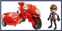 Elasticycle & Elastigirl from Incredibles 2 - Junior Supers manufactured by Jakks Pacific [Loose]