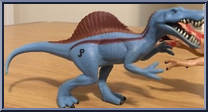 Spinosaurus (Blue) / Tyrannosaurus (Tan) from Jurassic Park Dinosaurs (2004) - Dinosaur Packs manufactured by Hasbro [Loose]