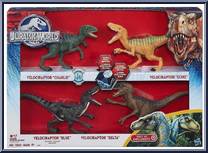 Velociraptors (Charlie, Echo, Blue, Delta) from Jurassic World - Classic manufactured by Hasbro [Front]