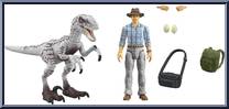 Dr. Alan Grant & Velociraptor Set from Jurassic World - Hammond Collection - Sets manufactured by Mattel [Loose]