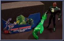 Green Lantern vs. Amberbot from Justice League - Cyber Trakkers manufactured by Mattel [Loose]