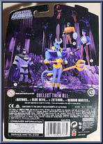 Blue Devil from Justice League Unlimited - DC Super Heroes - Purple Cards manufactured by Mattel [Back]