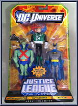 Martian Manhunter / Green Lantern (Guy Gardner) / Batman (Classic Detective) from Justice League Unlimited - 3-Packs - DC Universe manufactured by Mattel [Front]