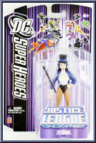 Zatanna from Justice League Unlimited - DC Super Heroes - Purple Cards manufactured by Mattel [Front]