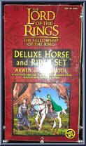 Arwen and Asfaloth (Red Box) from Lord of the Rings - Fellowship of the Ring - Deluxe Horse & Riders manufactured by Toy Biz [Side]