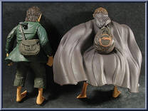 Merry & Pippin (Elven Cloaks) from Lord of the Rings - Fellowship of the Ring - Series 4 manufactured by Toy Biz [Loose]