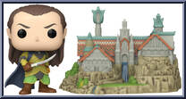Elrond with Rivendell from Lord of the Rings - Pop! Towns manufactured by Funko [Loose]
