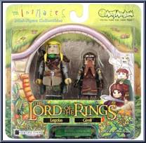 Legolas / Gimli from Lord of the Rings - Minimates - Wave 1 manufactured by Diamond Select [Front]