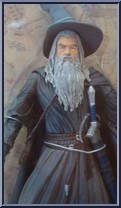 Gandalf the Grey (Blue Sword Sheath) from Lord of the Rings - Trilogy - Fellowship of the Ring - Series 4 manufactured by Toy Biz [Front]