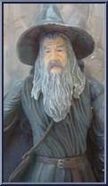Gandalf the Grey (Light-Up Staff) from Lord of the Rings - Trilogy - Fellowship of the Ring - Series 2 manufactured by Toy Biz [Front]