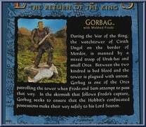 Gorbag (with Webbed Frodo) from Lord of the Rings - Trilogy - Return of the King - Series 4 manufactured by Toy Biz [Back]